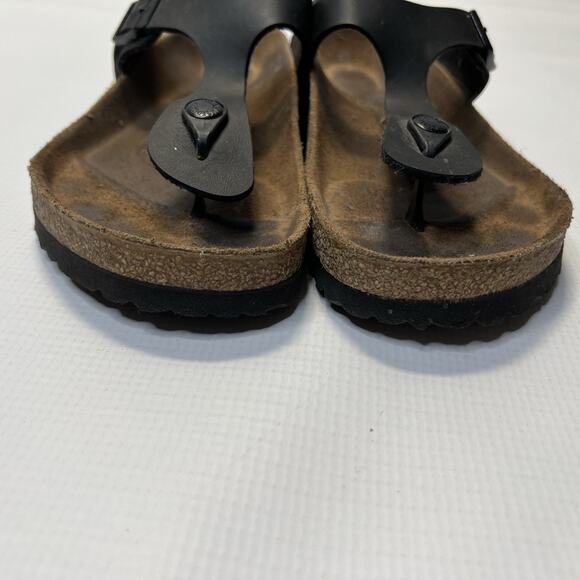 Birkenstock Gizeh Matte Black Sandals Womens Size 39 L8 M6 Thong Slides - Picture 9 of 13